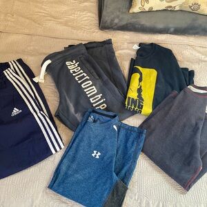 Men’s Distressed 5 Piece Bundle: Abercrombie, Adidas, Guess & Others
